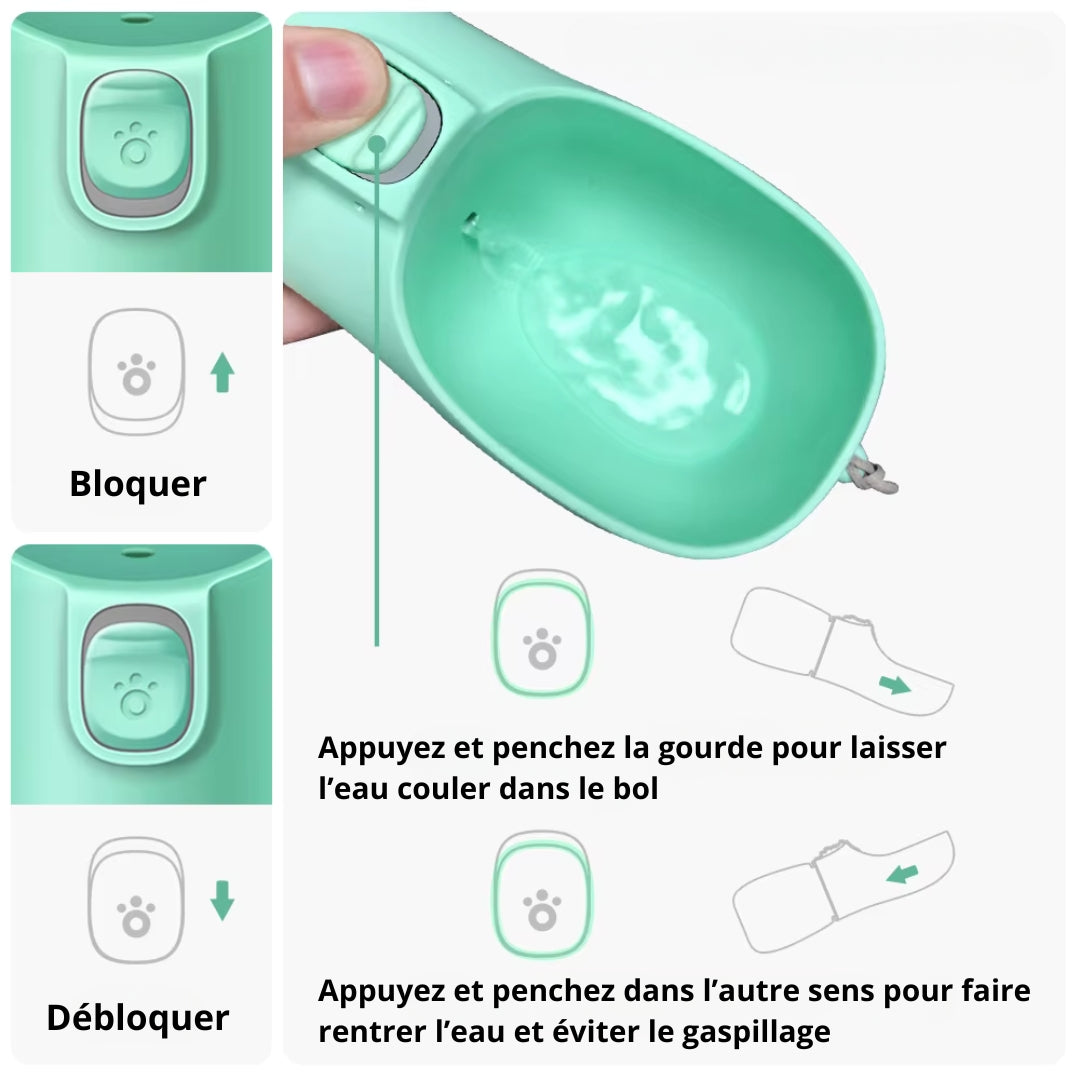 Gourde portative pour chien