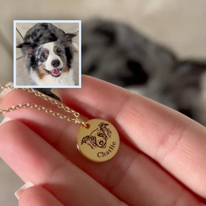 Pendentif photo personnalisé avec le visage de votre animal