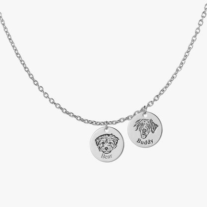 Pendentif photo personnalisé avec le visage de votre animal