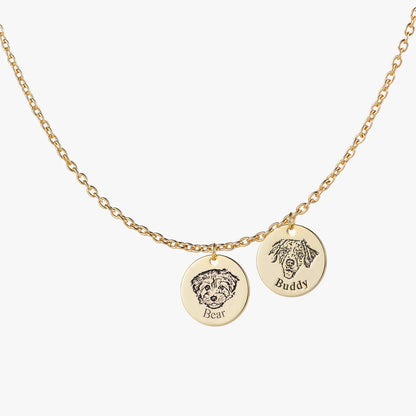Pendentif photo personnalisé avec le visage de votre animal