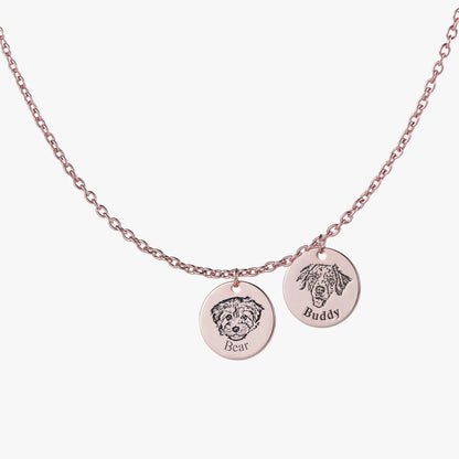Pendentif photo personnalisé avec le visage de votre animal