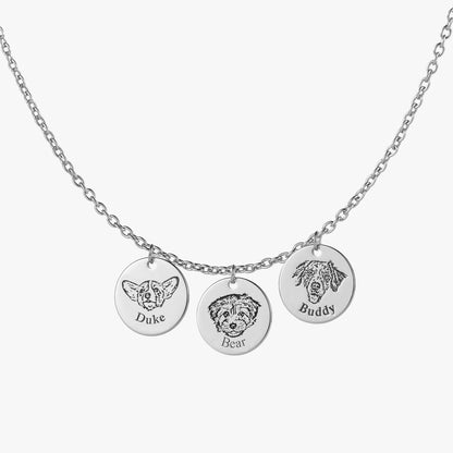 Pendentif photo personnalisé avec le visage de votre animal