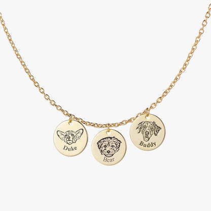 Pendentif photo personnalisé avec le visage de votre animal