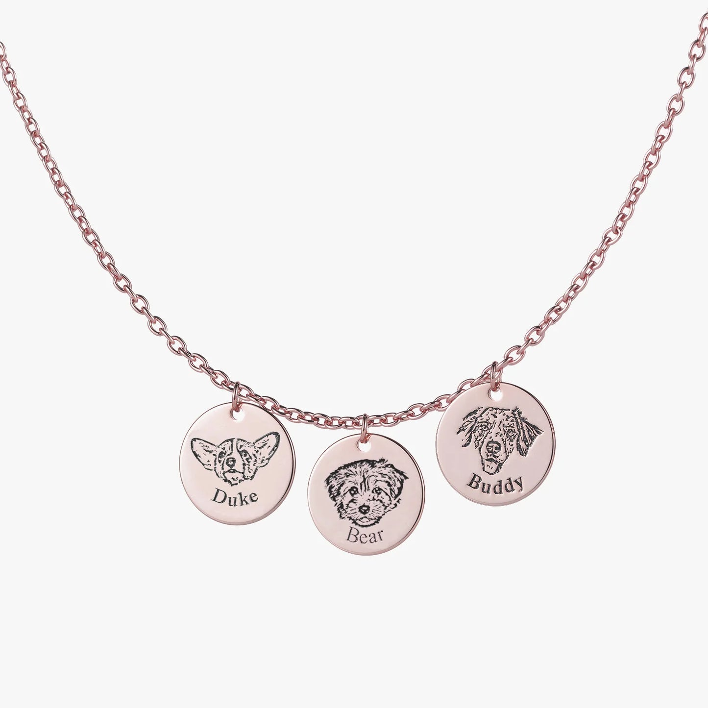 Pendentif photo personnalisé avec le visage de votre animal