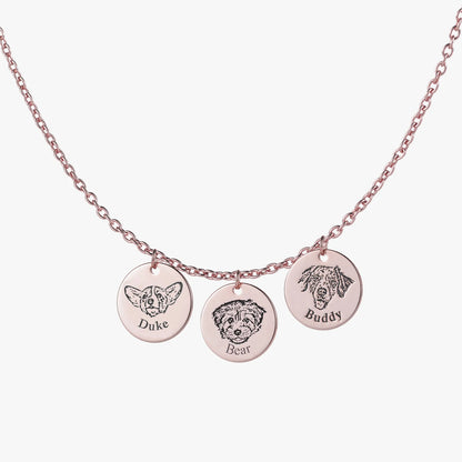 Pendentif photo personnalisé avec le visage de votre animal