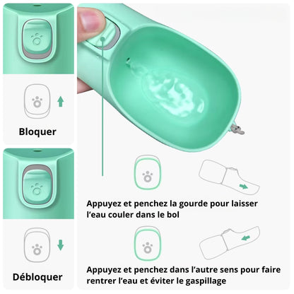 Gourde portative pour chien