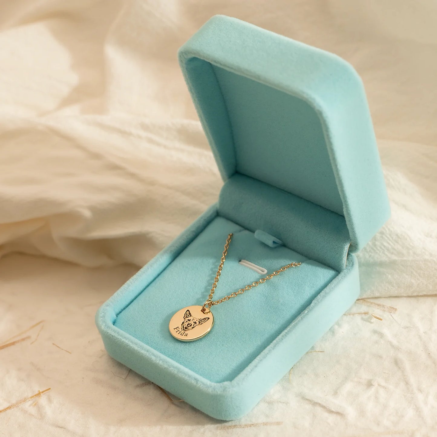 Pendentif photo personnalisé avec le visage de votre animal