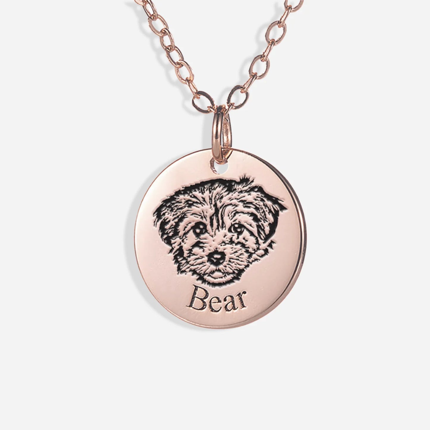 Pendentif photo personnalisé avec le visage de votre animal