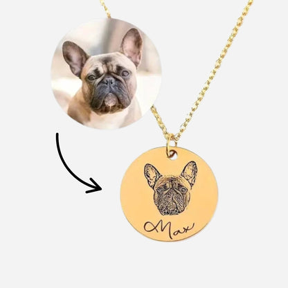 Pendentif photo personnalisé avec le visage de votre animal