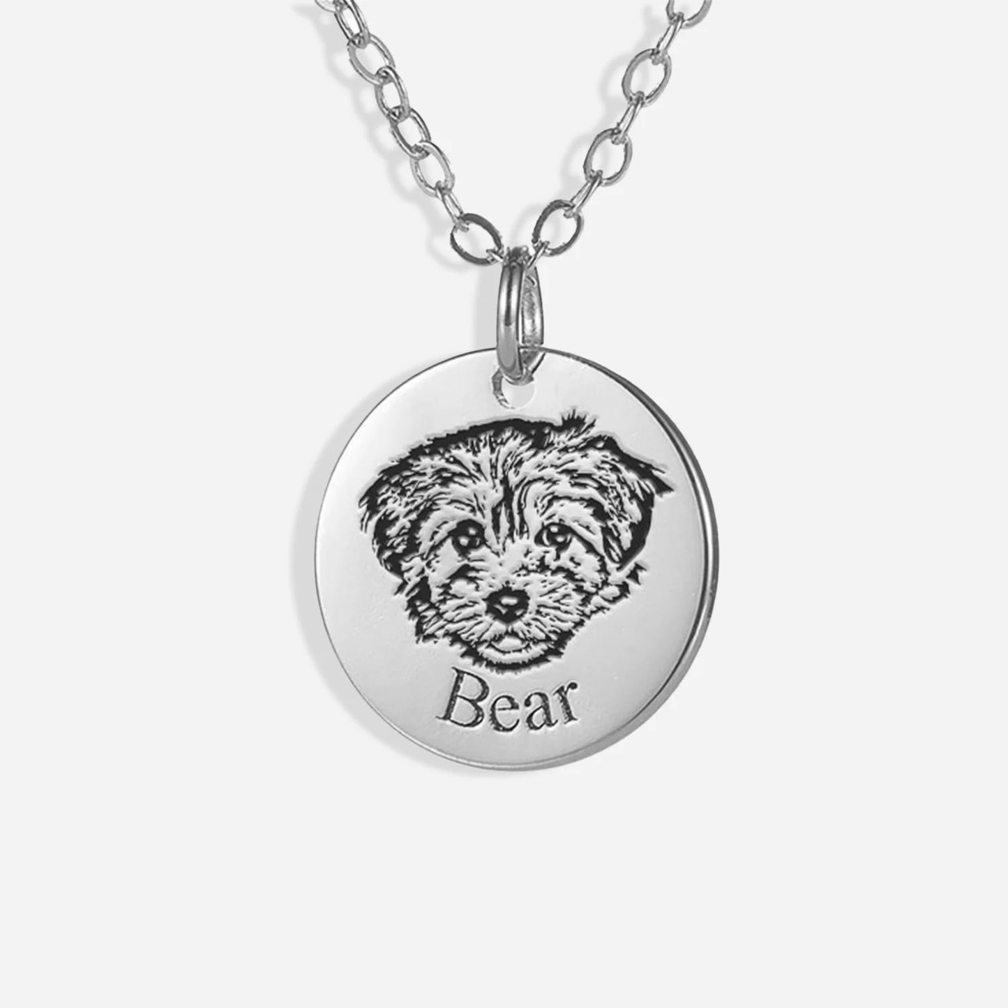 Pendentif photo personnalisé avec le visage de votre animal