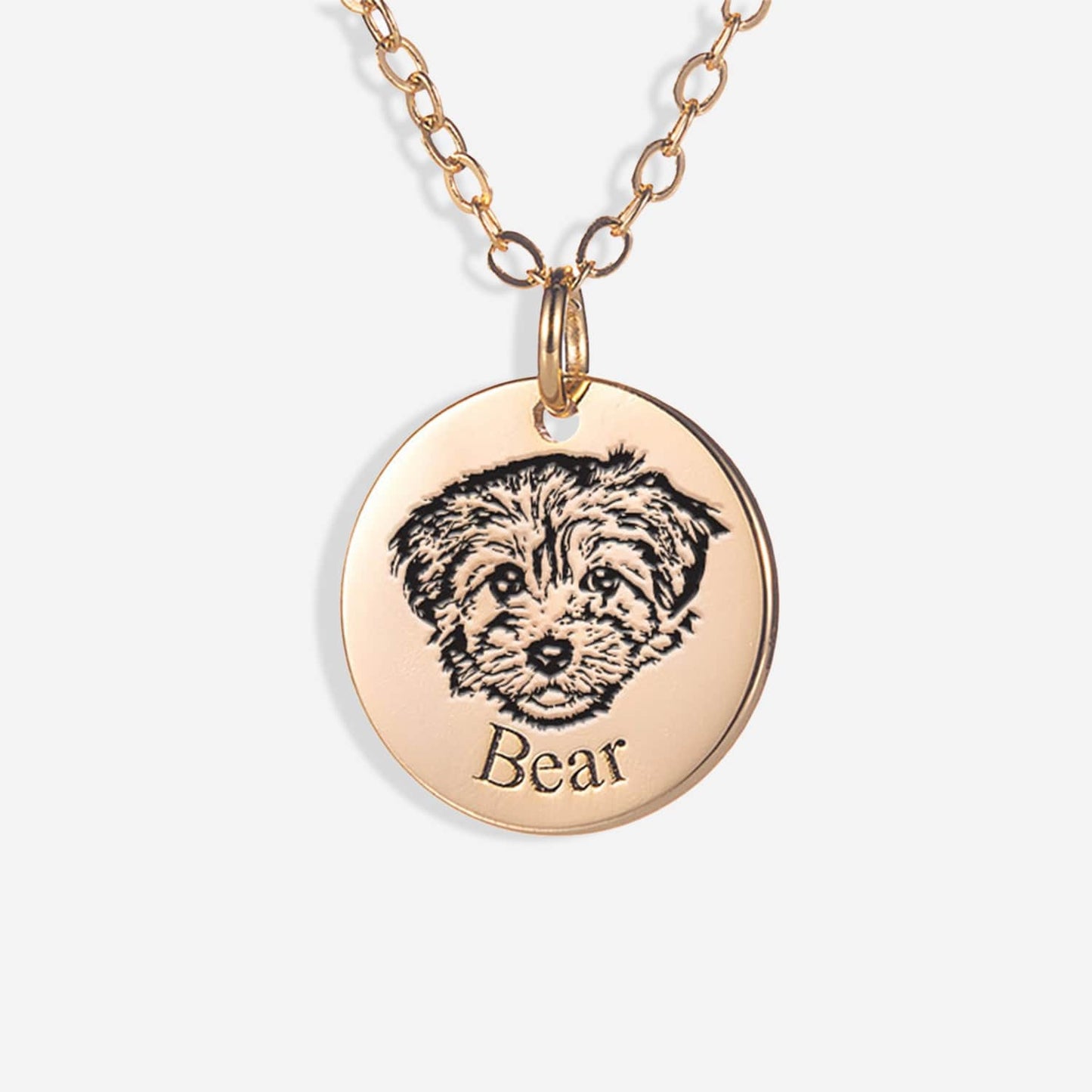 Pendentif photo personnalisé avec le visage de votre animal